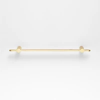 Flat 6" Brushed Brass Cabinet Drawer Bar Pull