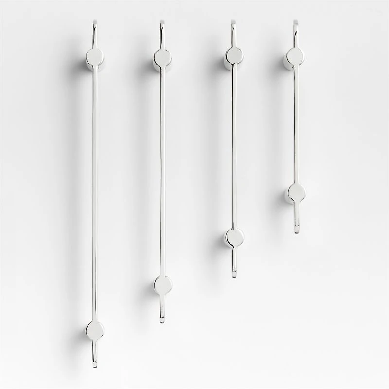 Flat 3" Polished Chrome Cabinet Drawer Bar Pull