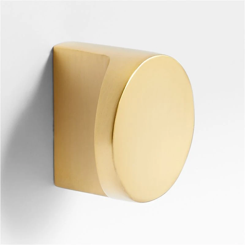 Flat Round Matte Black Cabinet Knob