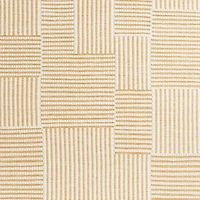 Flatweave Grid Wool and Cotton Yellow Kids Area Rug 5'x8'