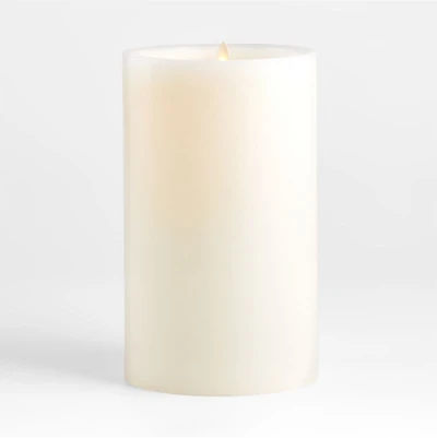 Warm White Flicker Flameless 6"x11" Wax Pillar Candle