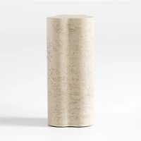 Fleur Tall Faux Travertine Resin Drink Table