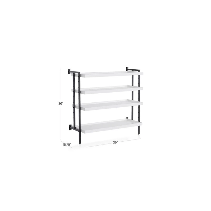 Flex Modular 36" 4-Shelf Half Bookcase