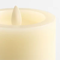 Ivory Flicker Flameless 4"x8" Wax Pillar Candle