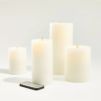 Warm White Flicker Flameless 6"x11" Wax Pillar Candle