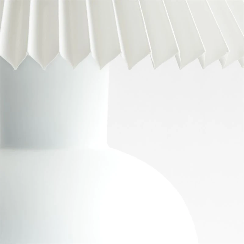 Flo Fluted White Ceramic Kids Table Lamp