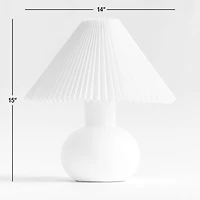 Flo Fluted White Ceramic Kids Table Lamp