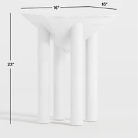 Flora Wood Square End Table