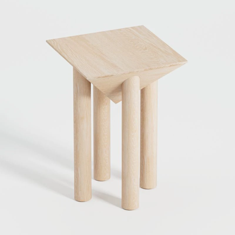 Flora Wood Square End Table