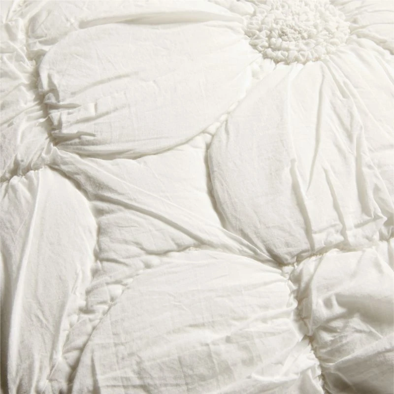 Flora Voile Textured Organic Cotton 20"x20" Pampas Ivory Throw Pillow Cover