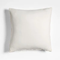 Flora Voile Textured Organic Cotton 20"x20" Pampas Ivory Throw Pillow Cover