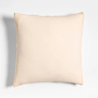 Flora Voile Textured Organic Cotton 20"x20" Pink Tint Throw Pillow Cover