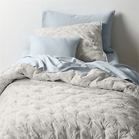 Organic Cotton Monogrammable 20"x20" Sky Blue Throw Pillow Cover