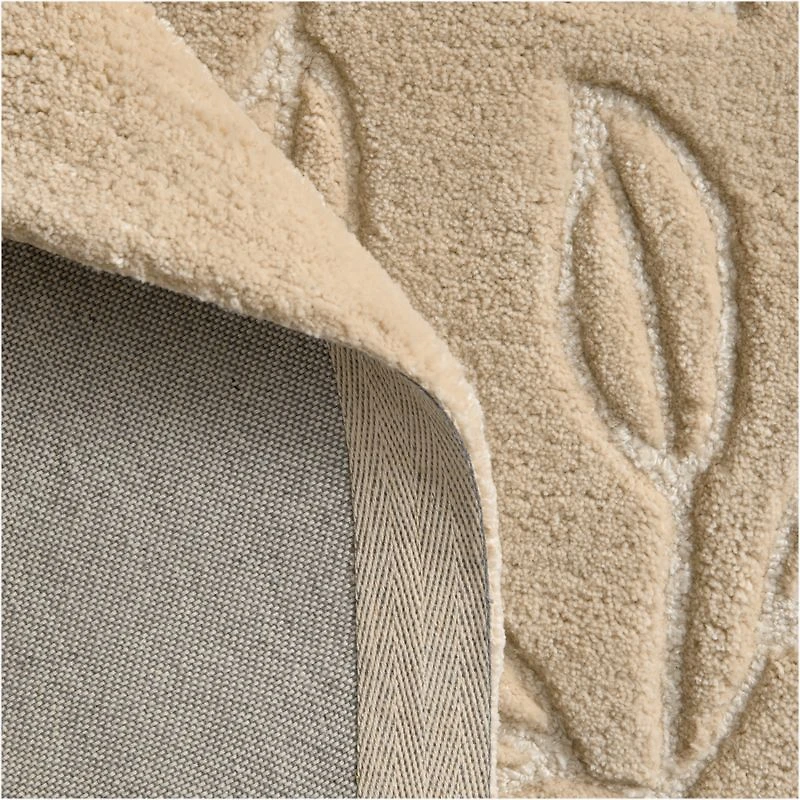 Floral Oval Pampas Ivory Kids Performance Area Rug 8'x10'