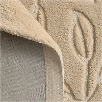 Floral Oval Pampas Ivory Kids Performance Area Rug 8'x10'