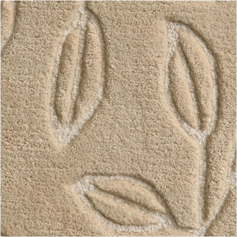 Floral Oval Pampas Ivory Kids Performance Area Rug 8'x10'