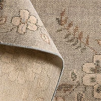 Florence Performance Traditional Floral Blue Handknotted Area Rug 6'x9'