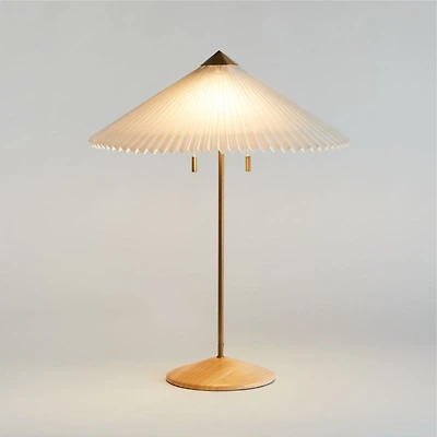 Flores Table Lamp with Pleated Shade