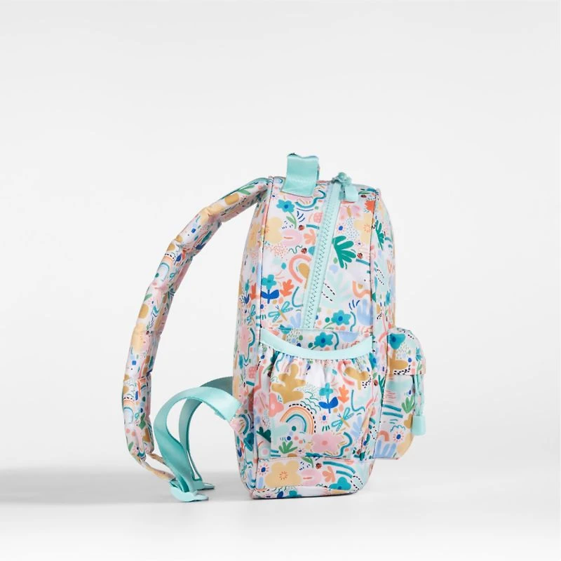 Flower Garden Small Kids Backpack with Side Pockets