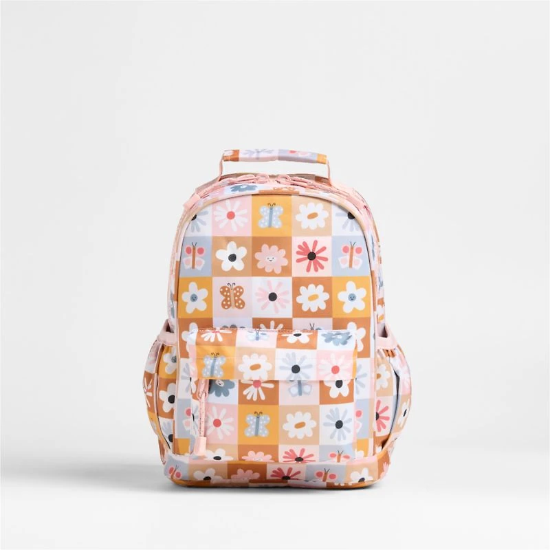 Dreamer Flower Patch Small Kids Backpack with Side Pockets