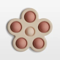 Mushie Silicone Pink Flower Baby Press Toy