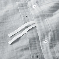 Supersoft Mist Blue Organic Cotton Gauze Kids Twin Duvet Cover
