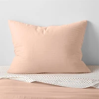 Supersoft Elegant Pink Organic Cotton Gauze Kids Pillow Sham