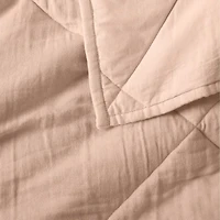 Supersoft Elegant Pink Organic Cotton Gauze Kids Twin Quilt