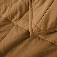 Supersoft Brulee Brown Organic Cotton Gauze Kids Twin Quilt