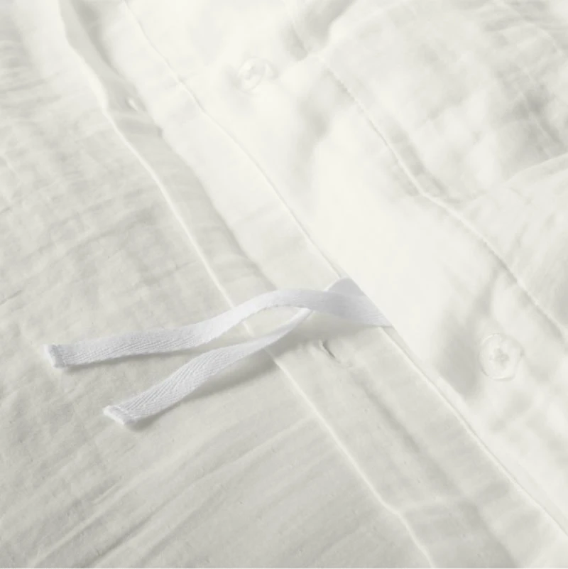 Supersoft Pampas Ivory Organic Cotton Gauze Kids Twin Duvet Cover
