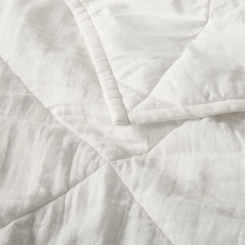 Supersoft Pampas Ivory Organic Cotton Gauze Kids Twin Quilt