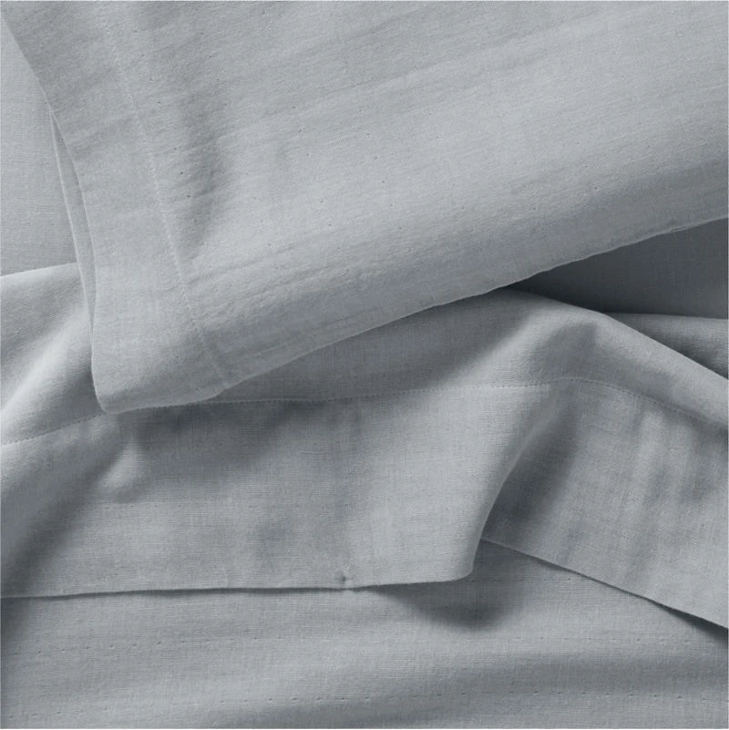 Supersoft Mist Blue Organic Cotton Gauze Toddler Sheet Set
