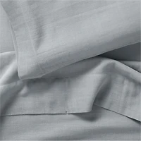 Supersoft Mist Blue Organic Cotton Gauze Toddler Sheet Set
