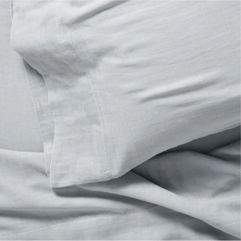 Supersoft Mist Blue Organic Cotton Gauze Kids Twin Sheet Set
