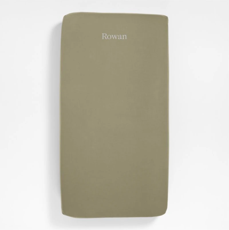 Supersoft Garden Green Organic Cotton Gauze Baby Crib Fitted Sheet