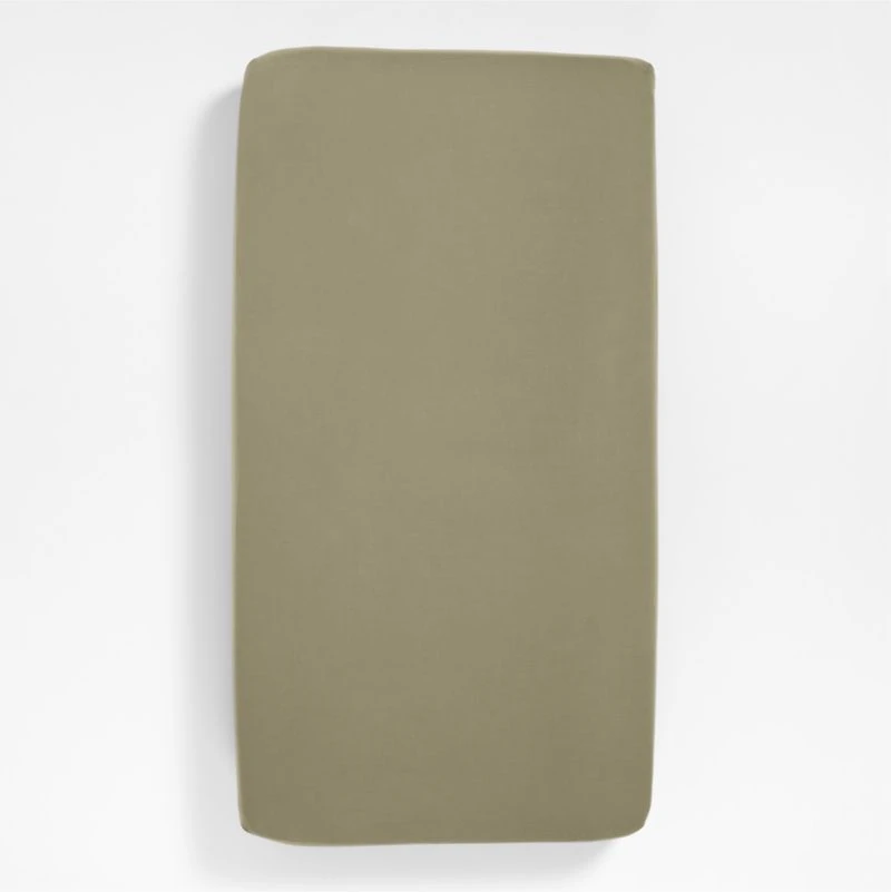 Supersoft Garden Green Organic Cotton Gauze Baby Crib Fitted Sheet