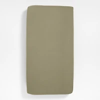 Supersoft Garden Green Organic Cotton Gauze Baby Crib Fitted Sheet