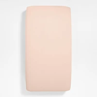 Supersoft Elegant Pink Organic Cotton Gauze Baby Crib Fitted Sheet
