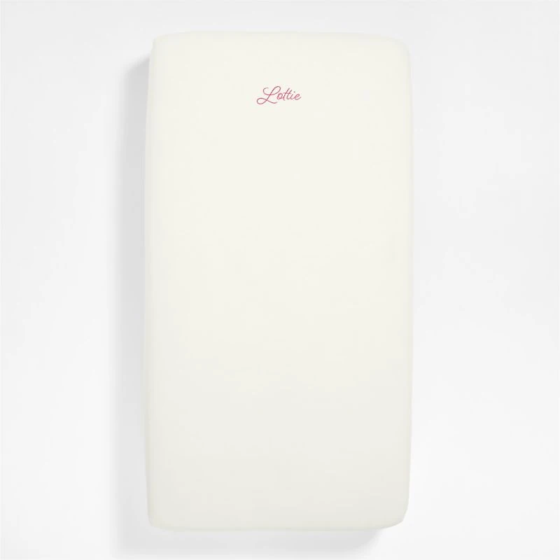 Supersoft Pampas Ivory Organic Cotton Gauze Baby Crib Fitted Sheet
