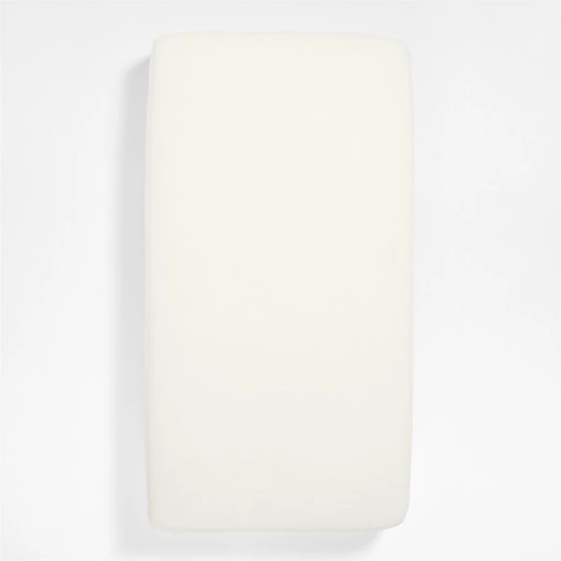 Supersoft Pampas Ivory Organic Cotton Gauze Baby Crib Fitted Sheet