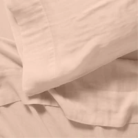 Supersoft Elegant Pink Gauze Organic Cotton Kids Twin Sheet Set