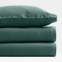 Supersoft Cool Pine Organic Cotton Gauze Toddler Sheet Set