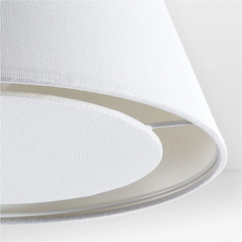 White Tapered Linen 12" Kids Flush Mount Ceiling Light