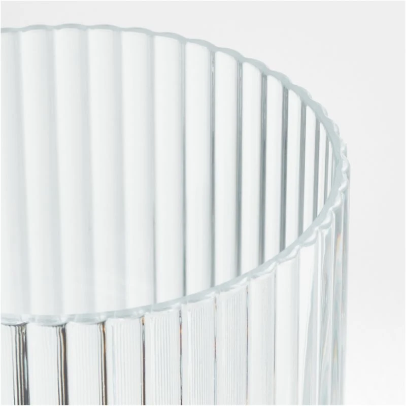 Fluted 15-Oz. Acrylic Double Old-Fashioned Glass