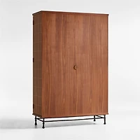 Foliate Walnut Wood Storage Cabinet by Jake Arnold