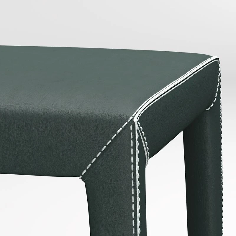 Folio Dark Green Top-Grain Leather 40" Bench
