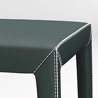 Folio Dark Green Top-Grain Leather 40" Bench