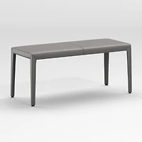Folio Dark Grey Top-Grain Leather 40" Bench