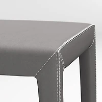 Folio Dark Grey Top-Grain Leather 40" Bench