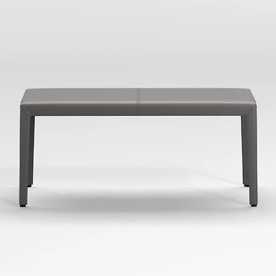 Folio Dark Grey Top-Grain Leather 40" Bench